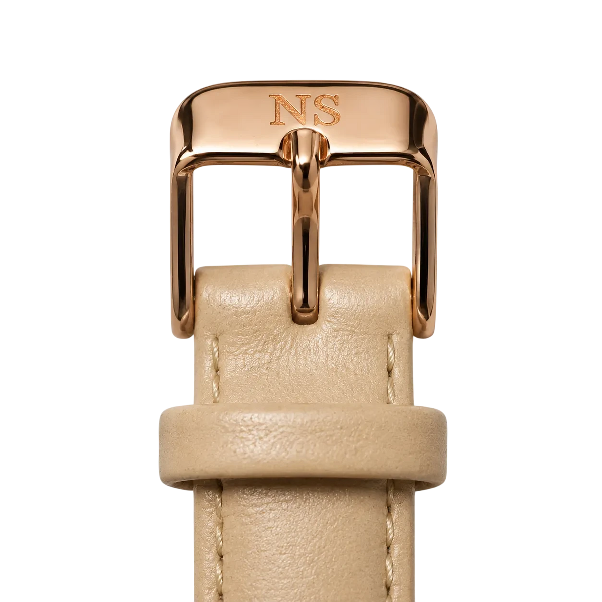 Aeternum Beige Leather — White 32 mm
