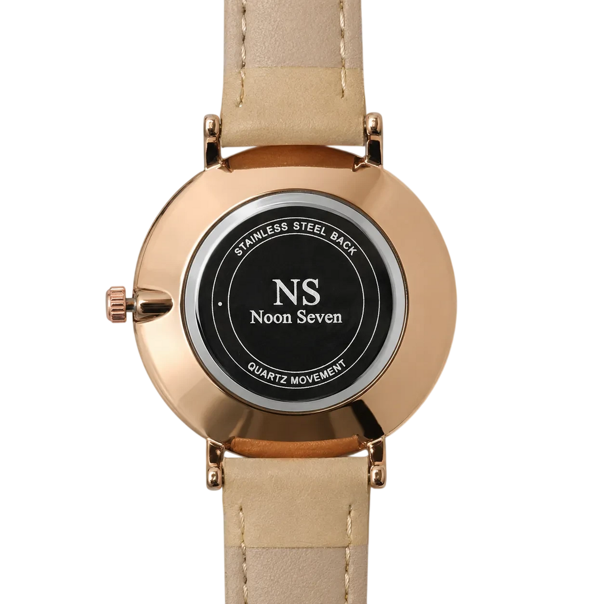 Aeternum Beige Leather — White 32 mm