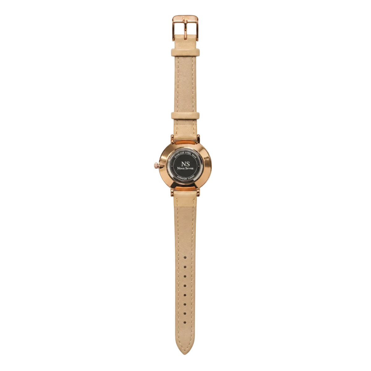 Aeternum Beige Leather — White 32 mm