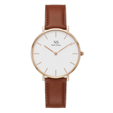 AeternumCouro Marrom — Branco 40 mm