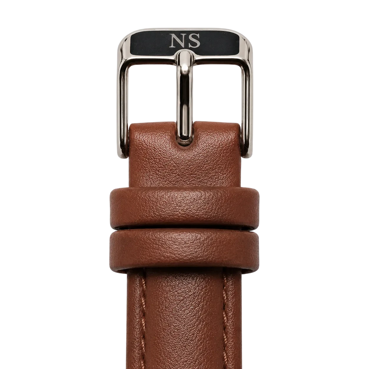 AeternumCouro Marrom — Branco 40 mm