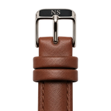 AeternumCouro Marrom — Branco 40 mm
