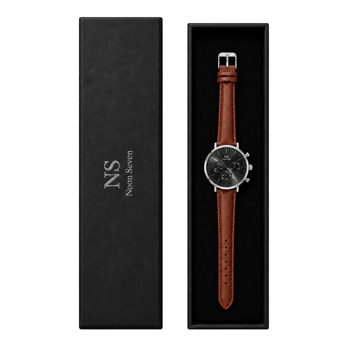 MonteCarlo Black — Couro Marrom 42 mm