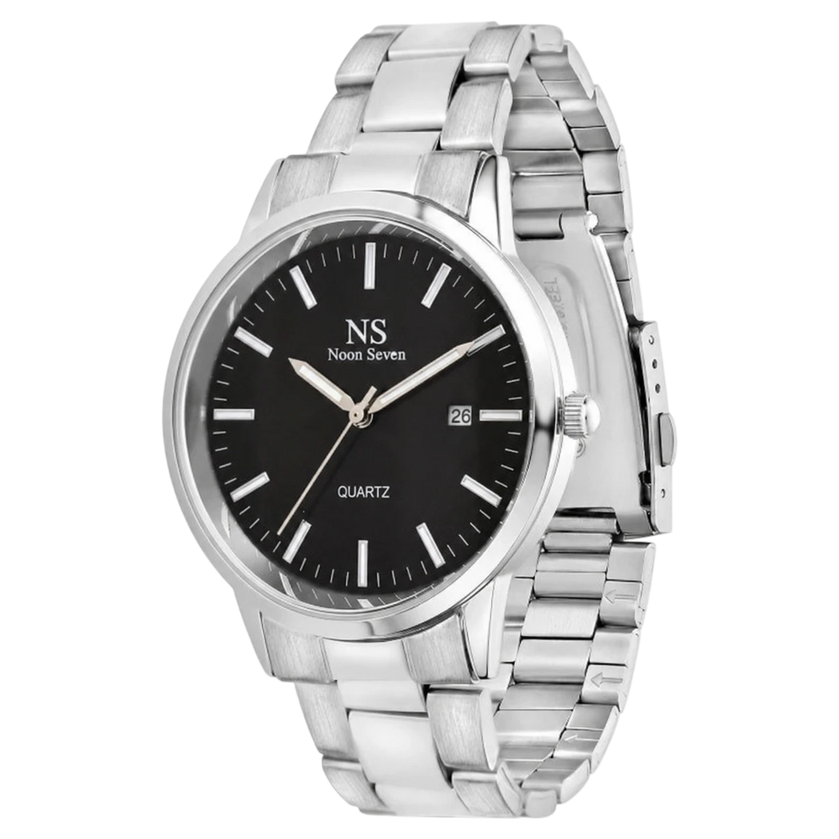 Sorrento Silver — Schwarz 40 mm