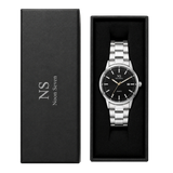 Sorrento Silver — Schwarz 40 mm