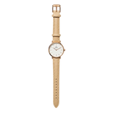 Aeternum Beige Leather — White 32 mm