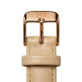 Aeternum Beige Leather — White 32 mm