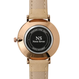 Aeternum Beige Leather — White 32 mm