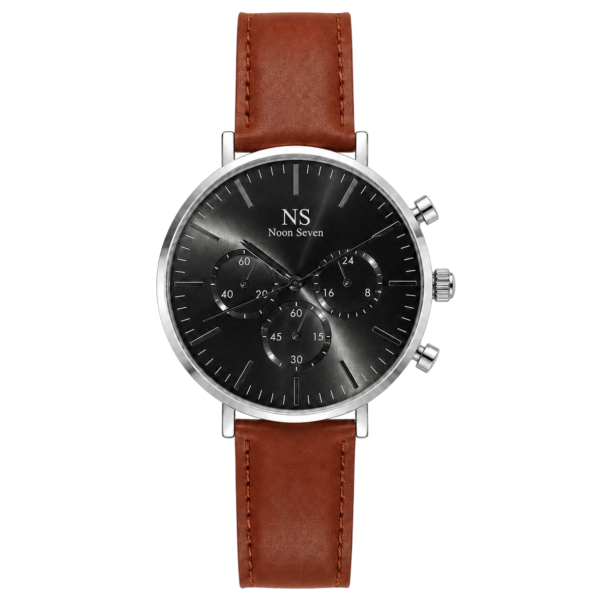 MonteCarlo Black — Couro Marrom 42 mm