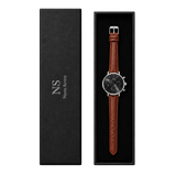 MonteCarlo Black — Couro Marrom 42 mm