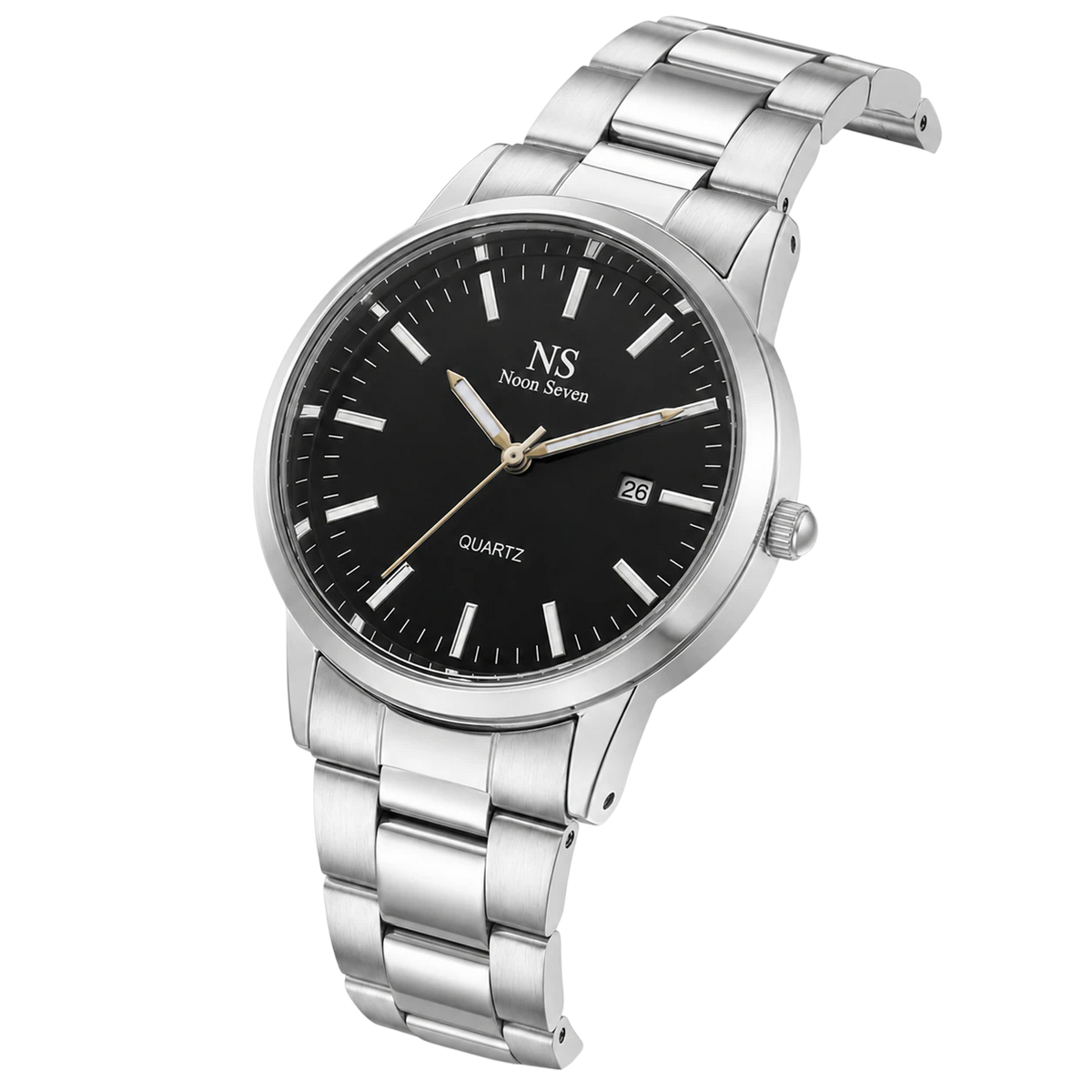Sorrento Silver — Preto 40 mm
