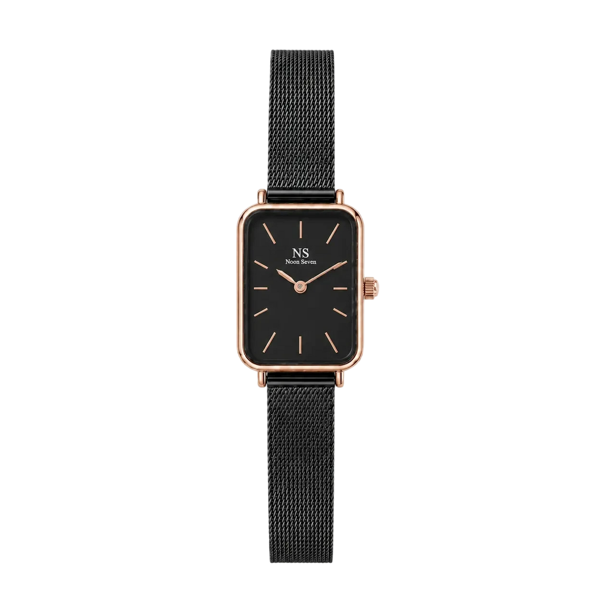 Vega Black & Rosé — Preto 22 × 26 mm